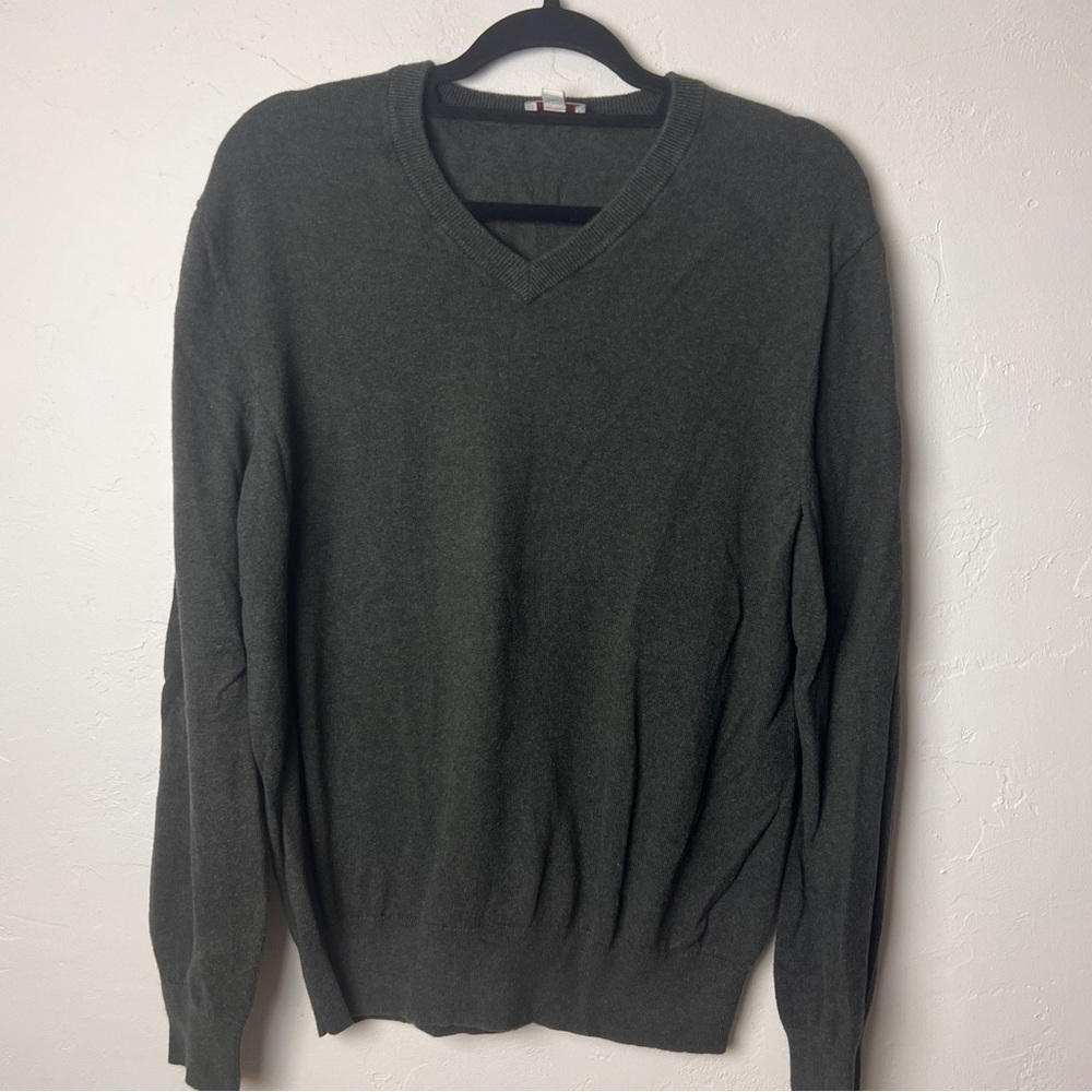 Gap sweater cotton cashmere v-neck large